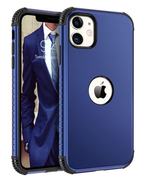 BENTOBEN for iPhone 11 Phone Case, Heavy Duty 2 in 1 Full Body Rugged Shockproof Protection Hybrid Hard PC Bumper Drop Protective Girls Women Boy Men
