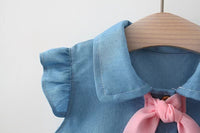 Fashion Girls Dress Streamer Denim