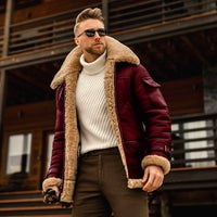 Winter Jacket Men's Military Fleece Warm Jackets Male Fur Collar Coats
