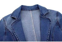 Denim Jacket Women's Slim Fit Suit Collar Outerwear