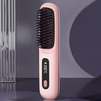 S7 Portable Cordless Hair Straightening Brush With LED Display