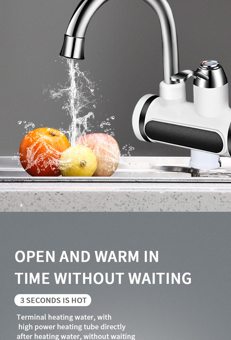 Kitchen Electric Water Tap  Water Heater Temperature Display