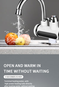 Kitchen Electric Water Tap  Water Heater Temperature Display