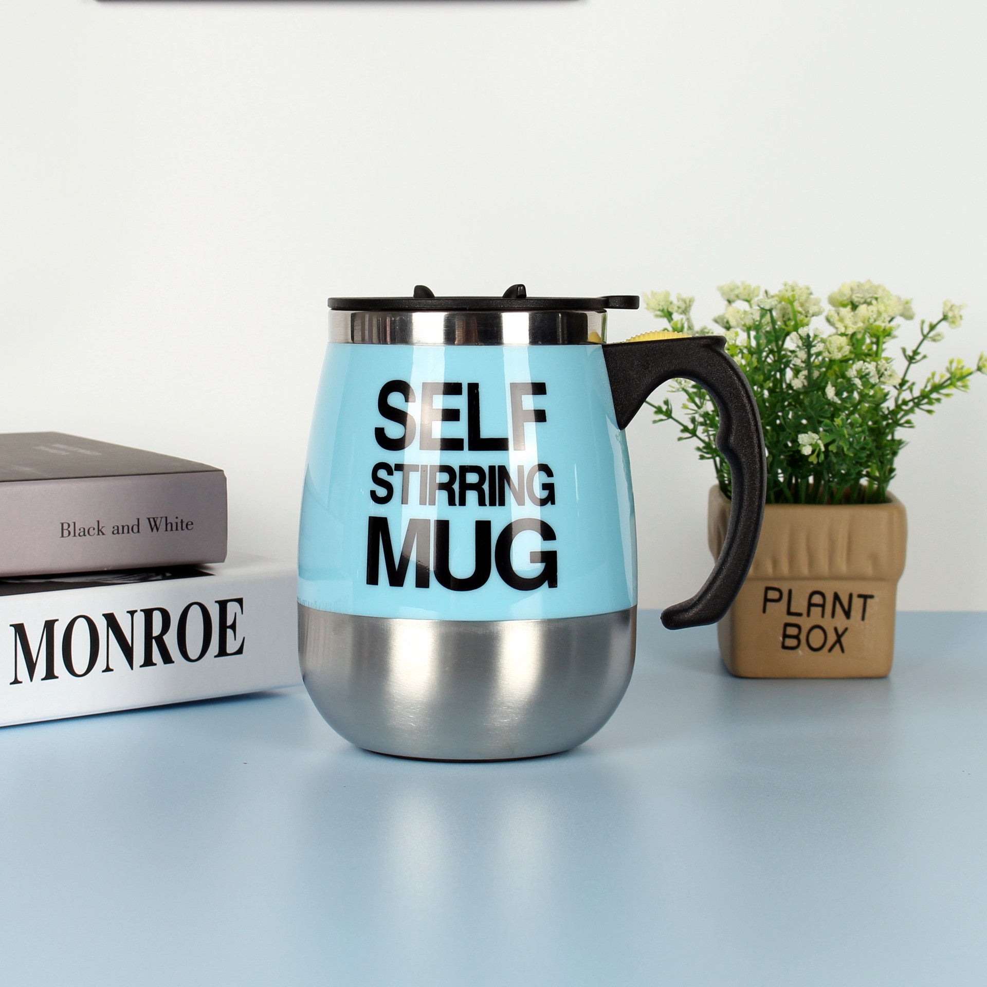 Electric Self Stirring Coffee Mug Cup Stainless Steel Automatic