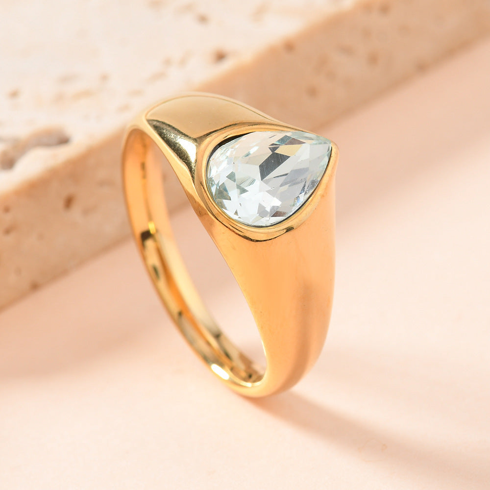 Rings Fashion Personality Teardrop-shaped Ring