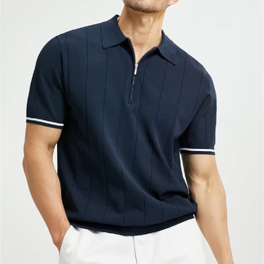 Fashion Short-sleeved Polo Shirt Summer Lapel Zipper Polo shirts
