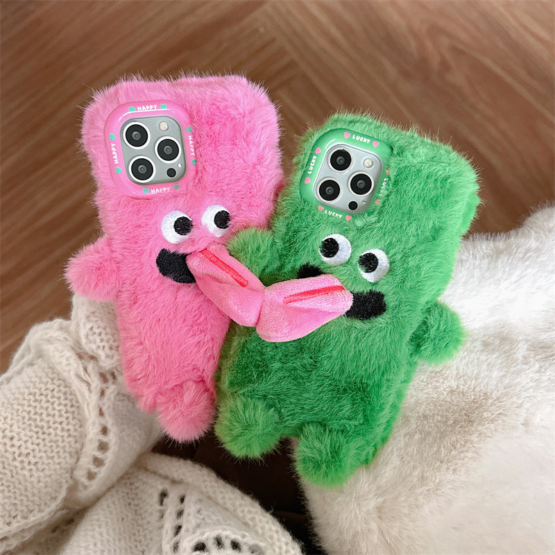 Funny Sticking Tongue Out Cartoon Plush Suitable Phone
