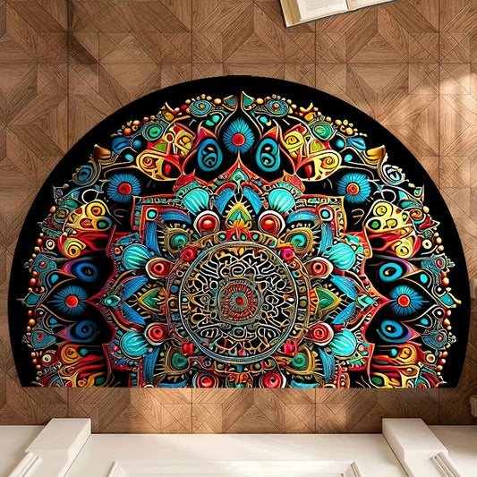Semicircle Printed Mat Entrance Door Floor Mat