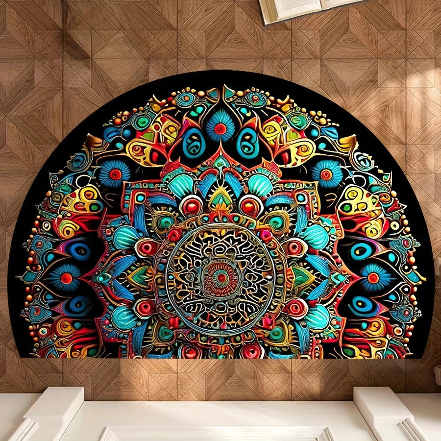 Semicircle Printed Mat Entrance Door Floor Mat