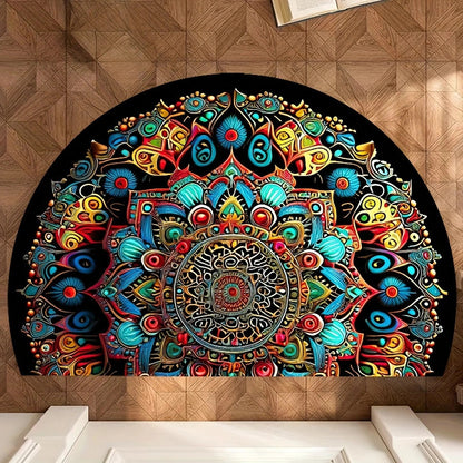 Semicircle Printed Mat Entrance Door Floor Mat