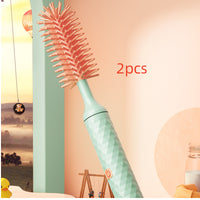 Electric Silicone Bottle Brush 360 Degree Rotating Baby Pacifier Cup Pacifier Cleaning Brush Set With Lithium Battery