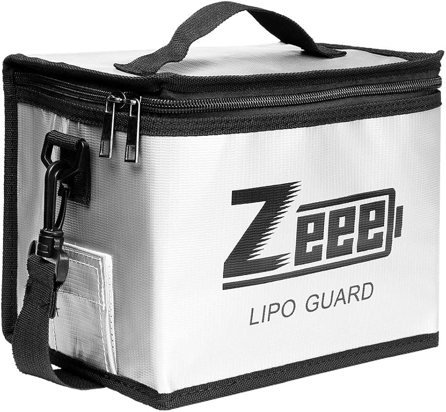 Zeee Lipo 安全袋 电动自行车电池防火袋 大容量用于储存充电电池防爆安全防护袋 RC 部件