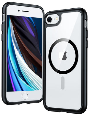 FNTCASE for iPhone Clear Magnetic Phone Case Transparent Classical Case Basic Shockproof Military Grade Phone Cover