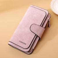 New Buckle Women's Long Wallet Three Fold Fashion Women