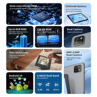 G-tab T11 Android 14 Tablet 10.1 Inch 1280&800 IPS Screen
