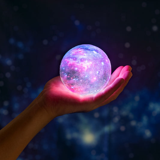 LED USB Star Galaxy Moon Lamp Stand Remote 3D
