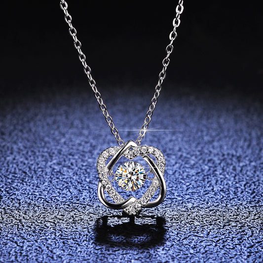 S925 Sterling Silver Pendant Moissanite Smart Necklace