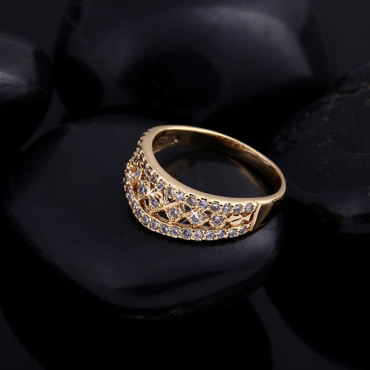 Personality Ring Yellow For Women Geometric