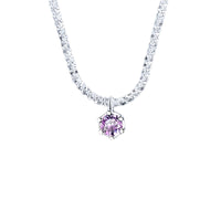 S925 Sterling Silver Colorful Moissanite Sparkling Necklace For Women