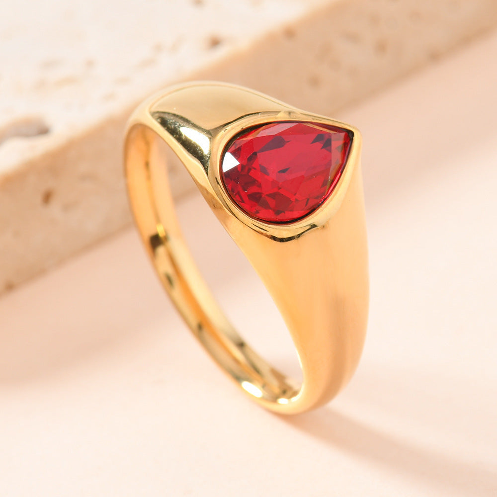 Rings Fashion Personality Teardrop-shaped Ring