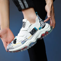 Flyknit Platform Dad Shoes Casual Sports for Men's
