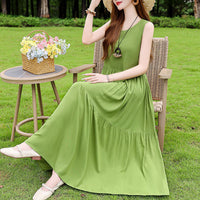 Summer Cotton Silk Dress Outer Wear