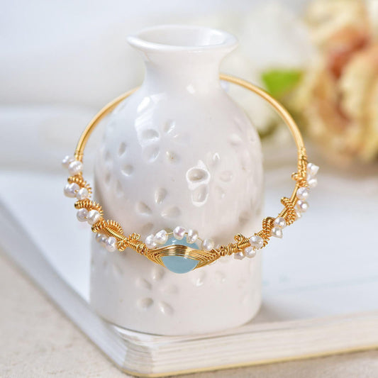 Pearl Bracelets For Women Gold Plating Pearl Bracelet Gold Wire