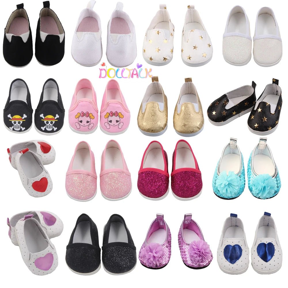 7cm Cloth Doll Shoes Different Styles Clothes Accessories For American 18 Inch Girl And 43cm Baby New Born Doll OG,DIY Toy Girl - Chic Cart