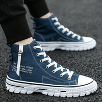Man Canvas Shoes, Breathable Thick Sole,