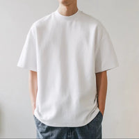 Plus Size Cotton Men's Blank T-Shirt White Oversized