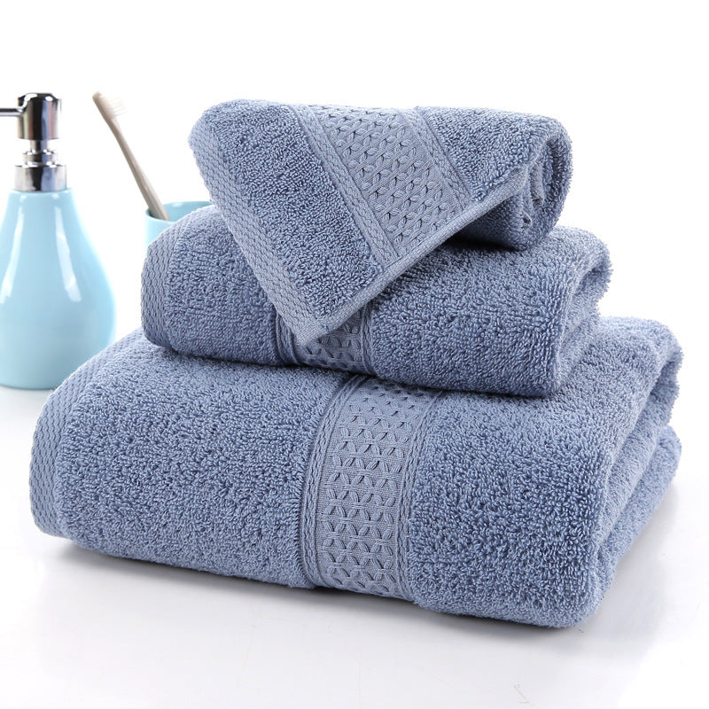 Long-staple Cotton Three-piece Set Towels Square Scarf