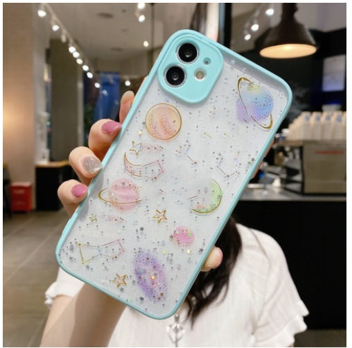 Transparent Glitter Color Frame Mobile Phone Case