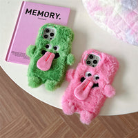 Funny Sticking Tongue Out Cartoon Plush Suitable Phone
