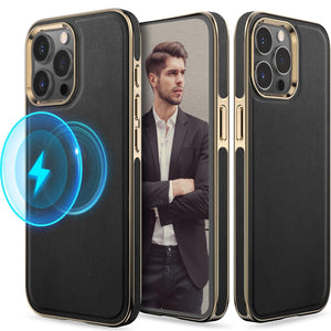LOHASIC for iPhone 16 Pro Case, for iPhone 16 Pro Max Premium Leather Strong Classic Cover Protective Phone Magnetic Cases 2024