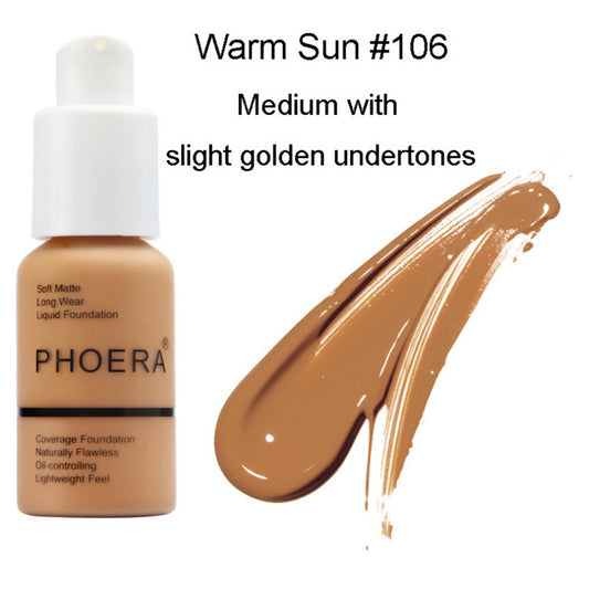 Press Type Oil Control Natural Color Matte Concealer Foundation Cream