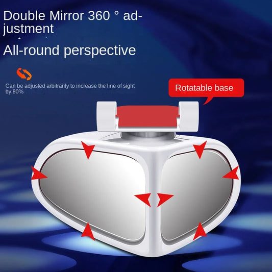 Car Reversing Small Round Mirror Front And Rear Wheel Wide-Angle.