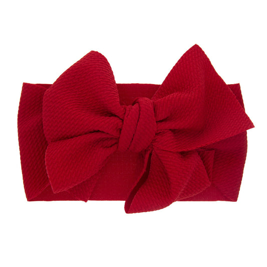 New-born baby's solid-colored bow headband AMI Cart