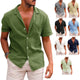 Men's Tops Casual Button Down Shirt Short Sleeve Beach Shirt