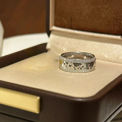 Light Luxury Temperament Fashion Closed Inlaid All-Match Ring