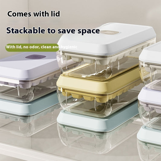 32 Grid Silicone Ice Cube Tray Mould With Lid