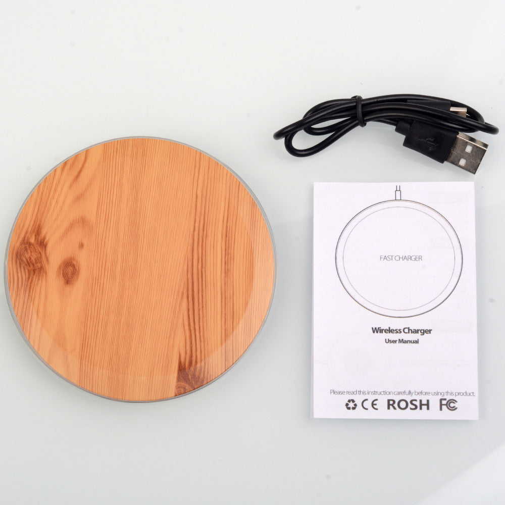 Wood Grain Fast Charge Wireless Charger Base AMI Cart