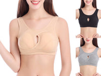 Plus Size Women Bra Ladies Cotton Quake-Proof Underwear Sleep