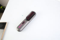 1Pc Cordless Negative Ion Hair Straightener Brush Rechargeable Mini Styling Comb