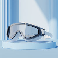 Large Frame Swimming Goggles Gradient Electroplating Silicone