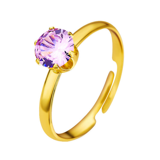 Ring 18K Gold Plating Mini Drill Ins Fashion Personality