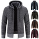 Winter Coat Zipper Closure Solid Color Long Sleeves Drawstring With Hat Keep Warm
