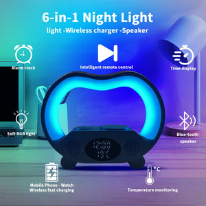 New 6 In 1 Smart Remote Control Bluetooth-compatible Ambience Intelligent LED