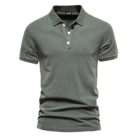 Lapel European And American Sports Men Twill Short Sleeve