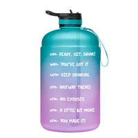 QuiFit Gallon Water Bottle with Straw Clear Plastic Drinking Bottles