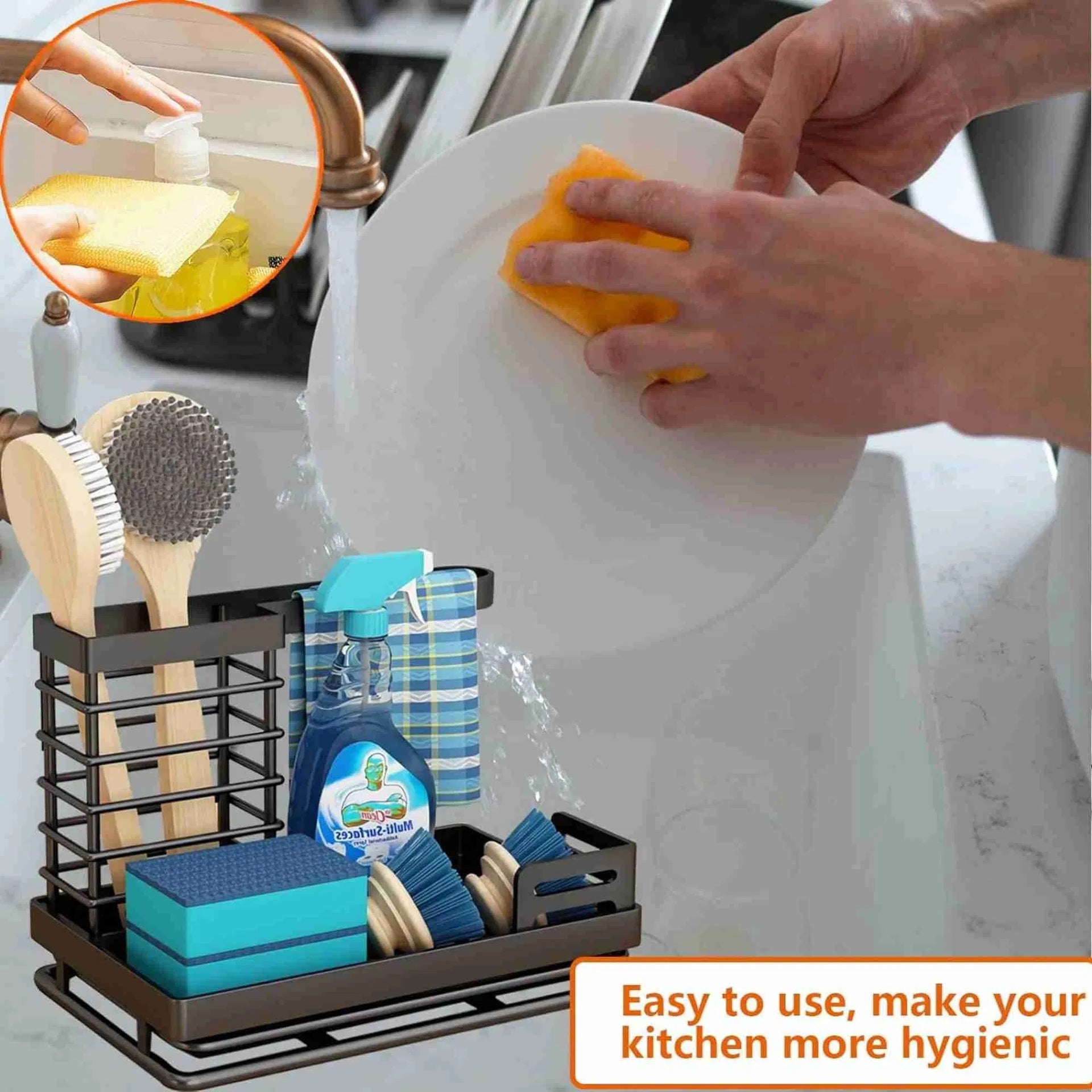 Kitchen Caddy Sink Organiser, Stainless Steel